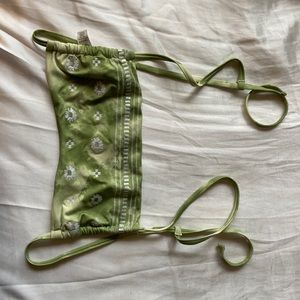 aerie light green bandeau swim top size small, never worn